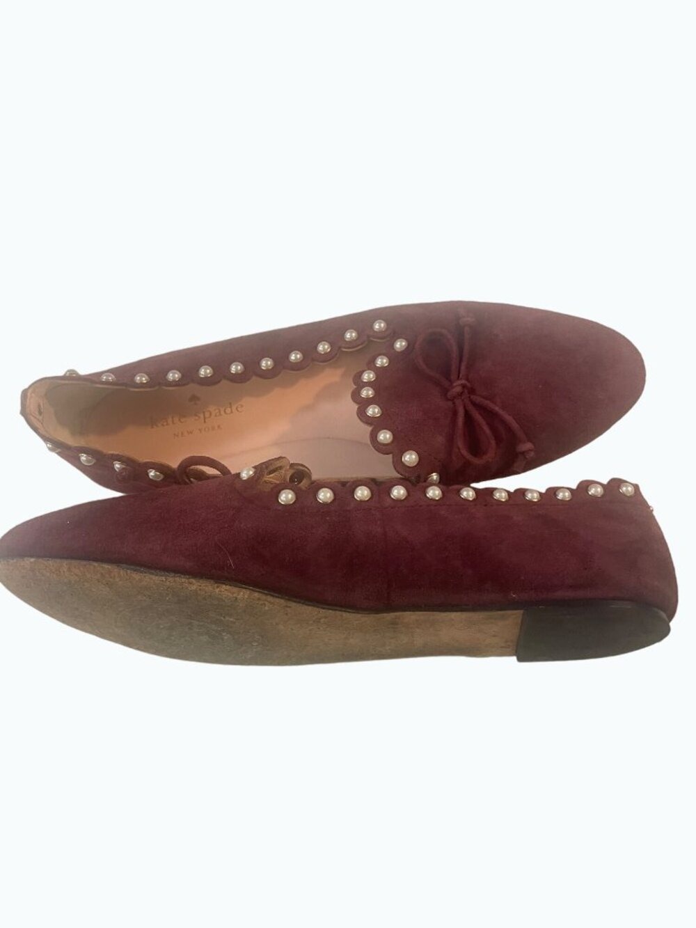 Kate Spade New York Salford Faux Pearl Accents Loafers Size 8M - Picture 7 of 7